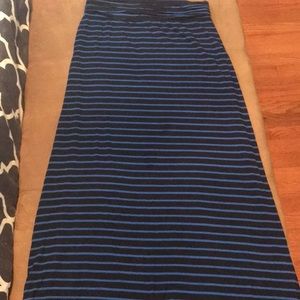 JCrew maxi shirt in Navy and Royal